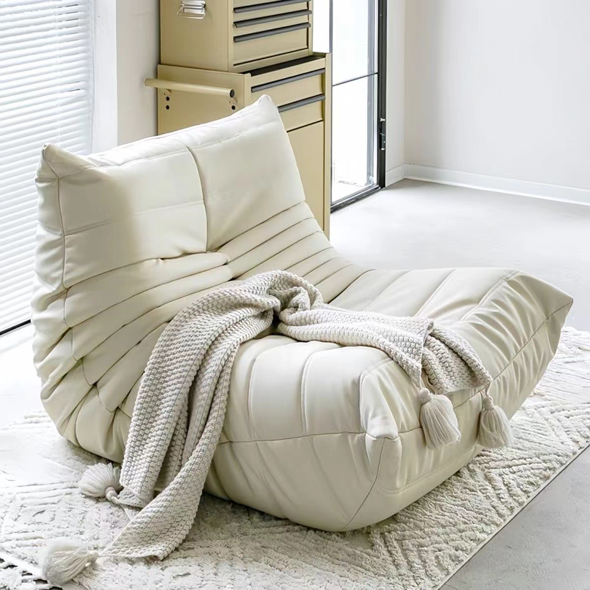 Caterpillar Sofa Lounge Chair – Reclining Lazy Sofa for Balcony, Bedroom, or Living Room - Image 1
