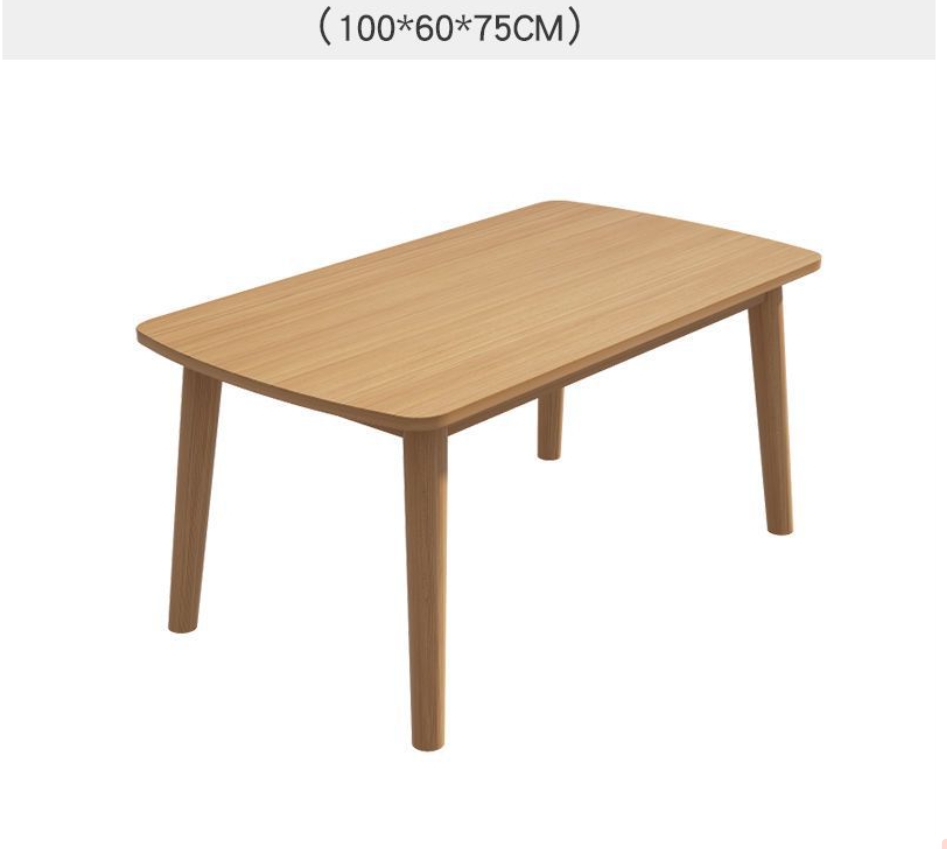 Nordic Solid Wood Dining Table Set – 4/6-Seater Rectangular Table for Small Spaces thumbnail 5