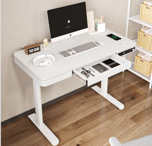 Electric table,OVAL COLUMN WITH WOODEN TABLE TOP - Z008 - Image 1