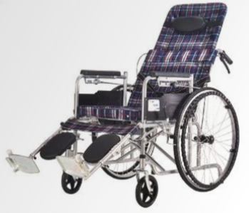 Portable elderly cart that can be partially reclined or fully laid flat
